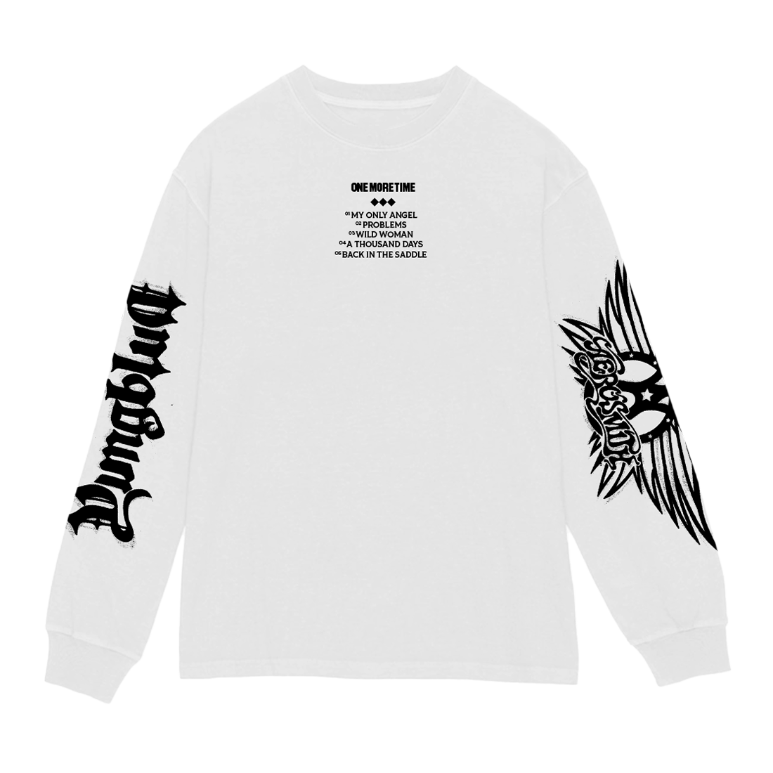 Aerosmith - AEROSMITH & YUNGBLUD - One More Time White Longlseeve