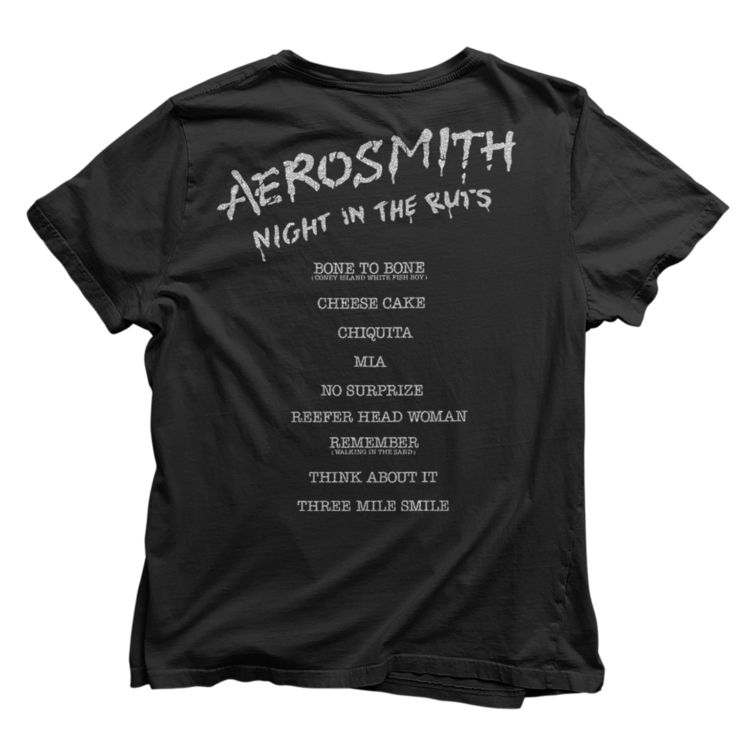 Aerosmith - Night In The Ruts Tracklist T-Shirt