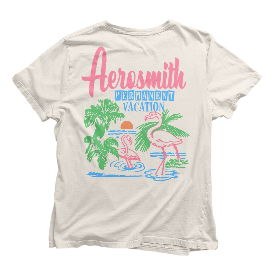 Aerosmith - Permanent Vacay Flamingo Tee