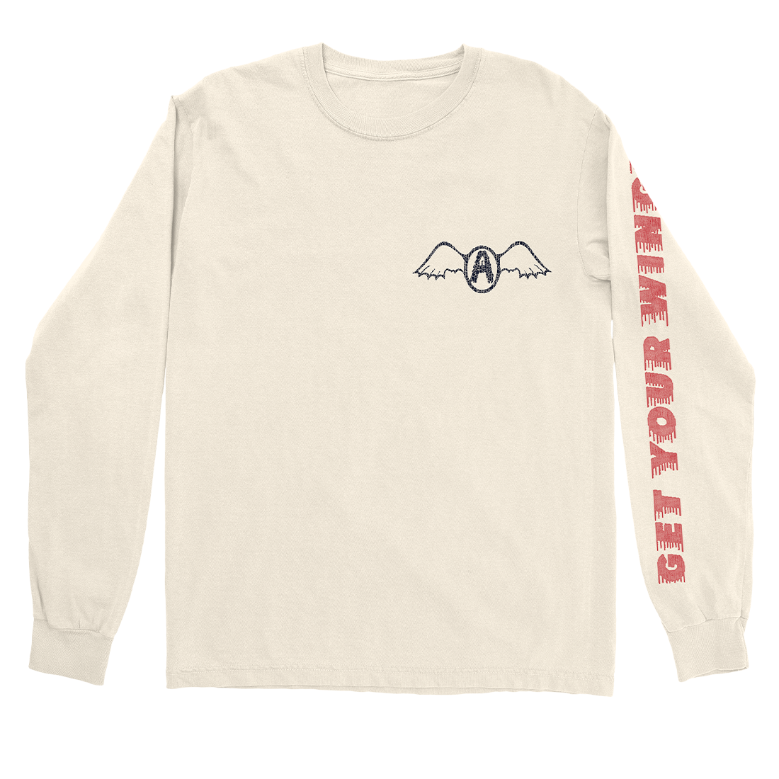 Aerosmith - Wings Long Sleeve - Ivory