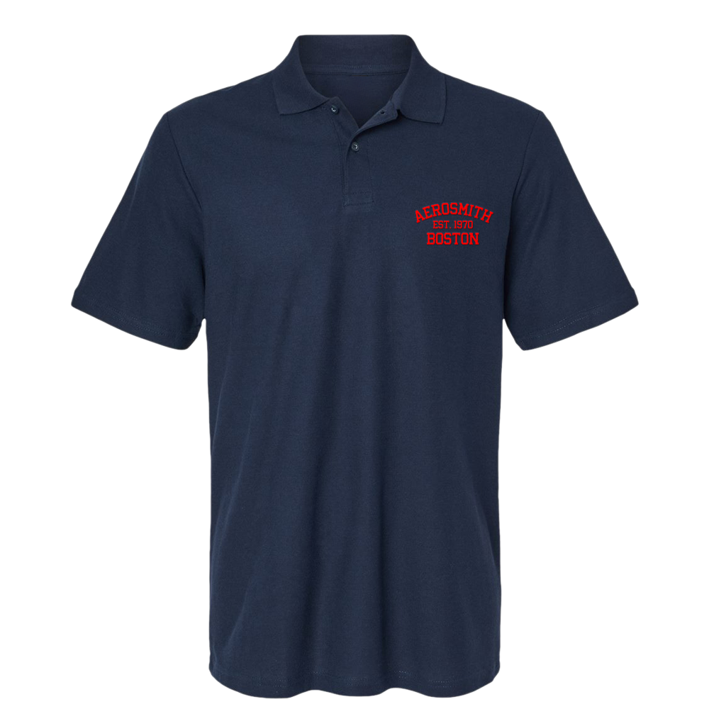 Aerosmith - EST 1970 Navy Polo Shirt