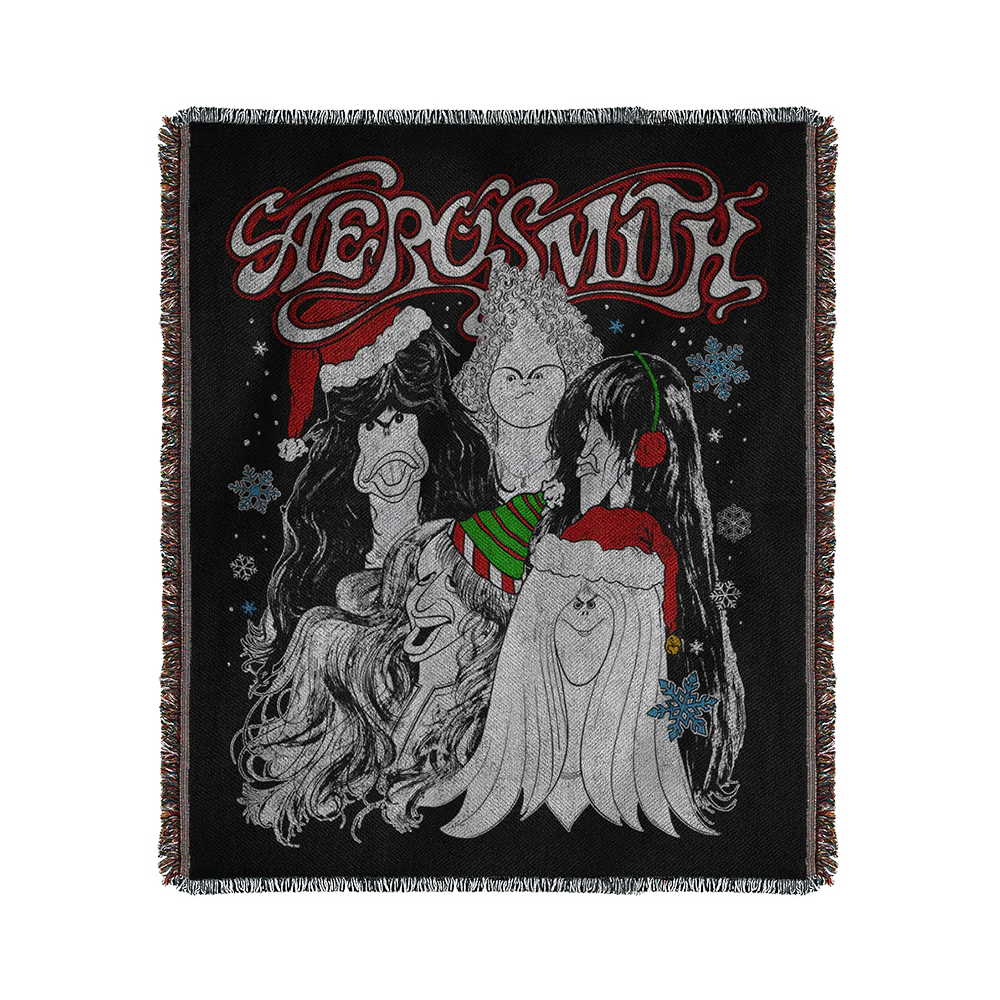 Aerosmith - Aerosmith Draw The Line Xmas Woven Blanket