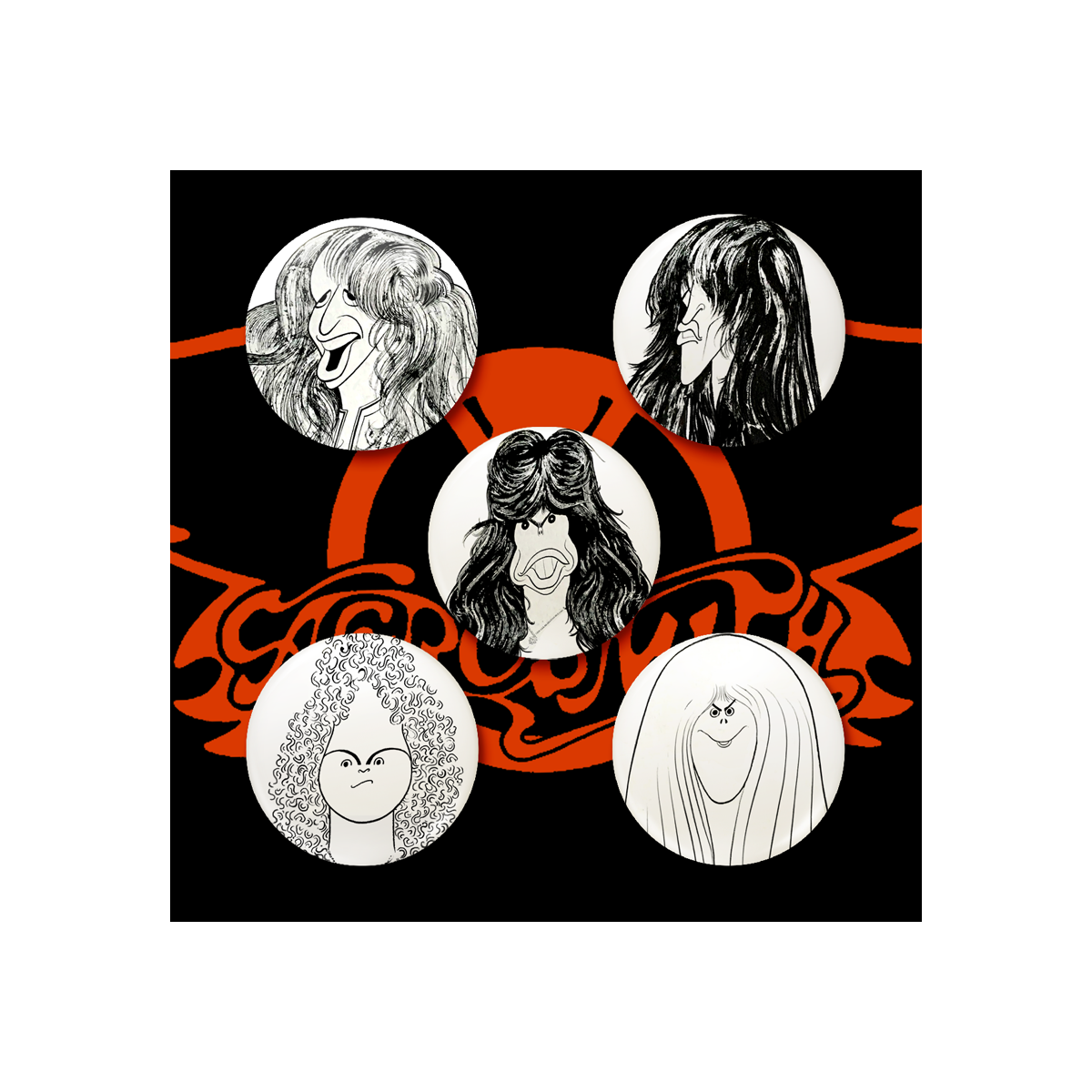 Aerosmith - Draw The Line Button Pack